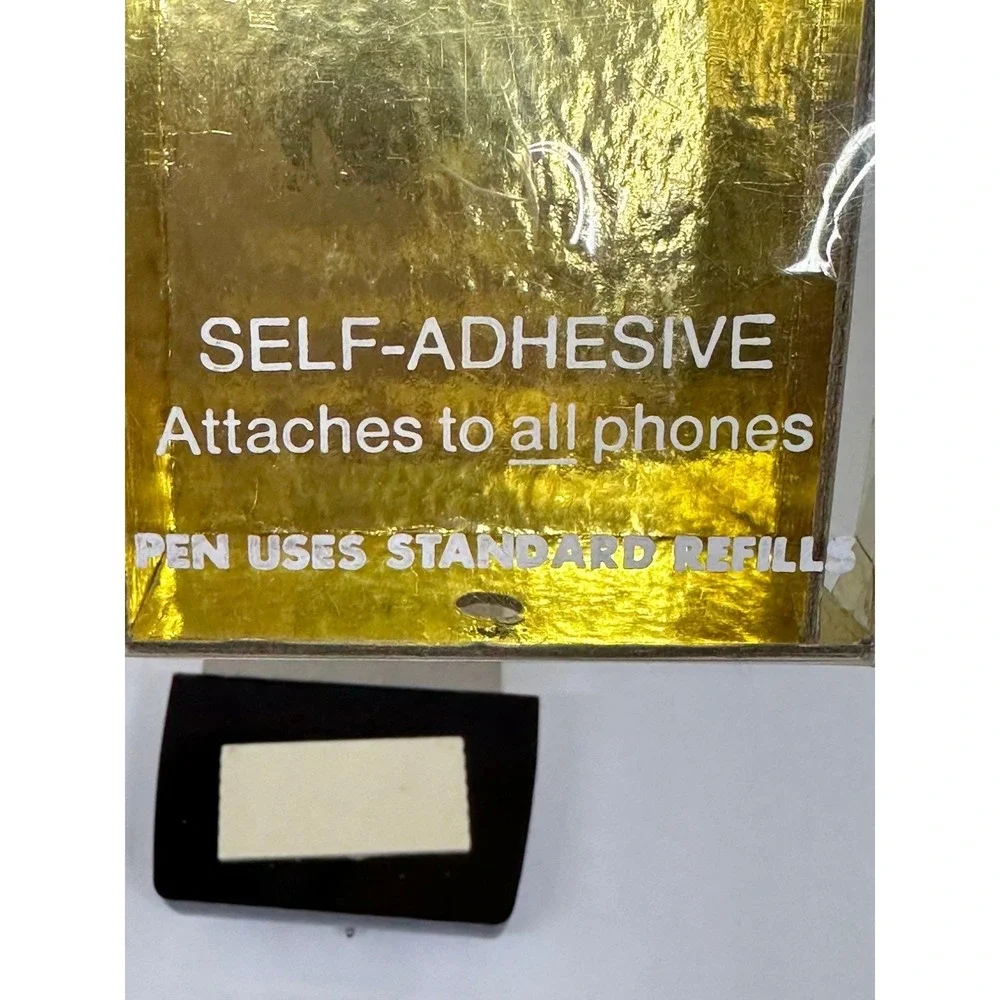 Vintage Tele-Note Self-Adhesive Phone Notepad Holder &‎ Pen Set Boxed Retro